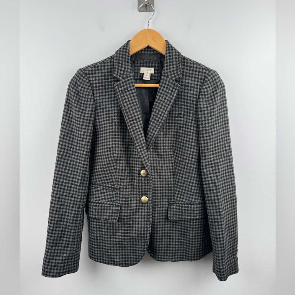 J.Crew Women Keating Boy Blazer Houndstooth Size 0